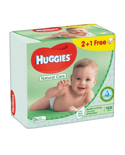 HUGGIES NATURAL CARE Chusteczki nawilżane, 3x56 sztuk