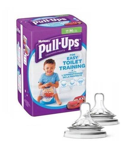 HUGGIES PULL-UPS Pieluchomajtki dla chłopca rozmiar M 10-18 kg - 14 szt. + AVENT NATURAL Smoczek do gęstych pokarmów 6 m+ - 2 szt. - Apteka internetowa Melissa