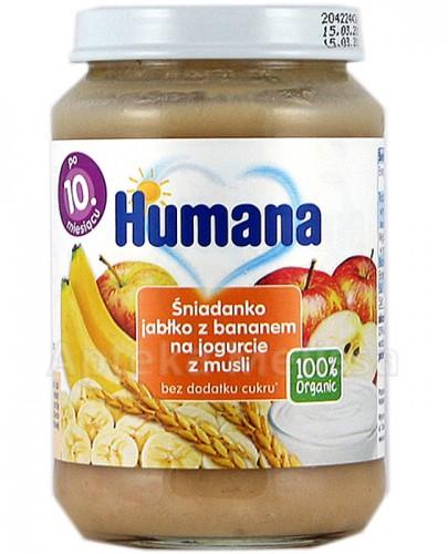  HUMANA 100% ORGANIC Śniadanko jabłko z bananem na jogurcie z musli - 190 g - Apteka internetowa Melissa  