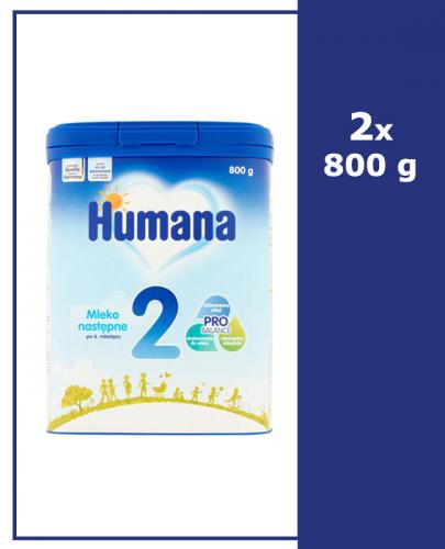  HUMANA 2 Mleko modyfikowane w proszku następne dla niemowląt - 2 x 800 g  - Apteka internetowa Melissa  