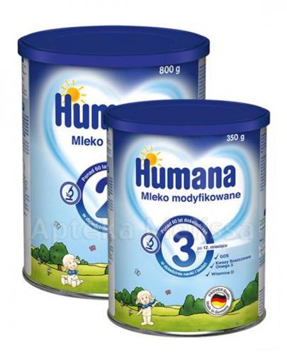  HUMANA 2 Mleko następne po 6 miesiącu - 800 g + HUMANA 3 - 350 g W ZESTAWIE! - Apteka internetowa Melissa  
