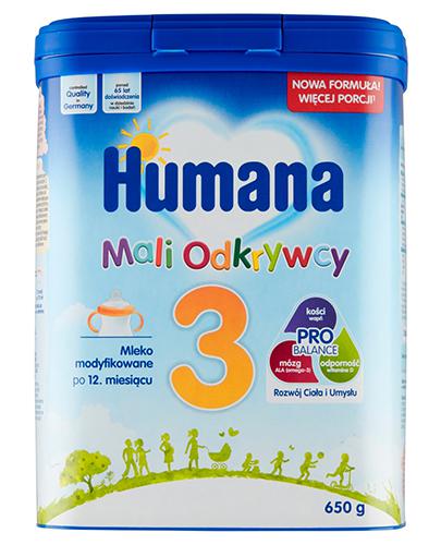 Humana 3 Mali odkrywcy Mleko modyfikowane , 650 g - cena, opinie, wskazania - Apteka internetowa Melissa