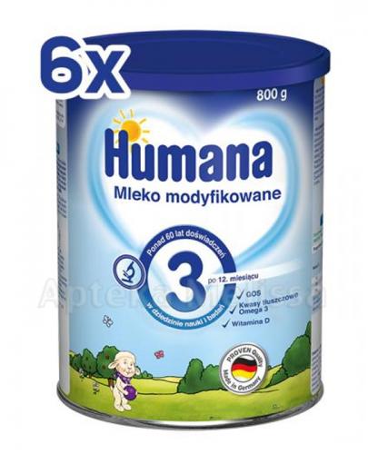  HUMANA 3 Mleko modyfikowane po 12 miesiącu - 6 x 800 g - Apteka internetowa Melissa  