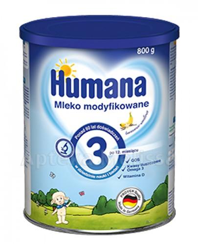  HUMANA 3 Mleko modyfikowane w proszku bananowo-waniliowe - 800 g  - Apteka internetowa Melissa  