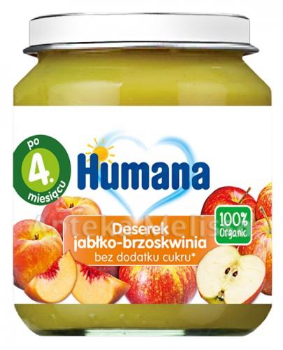 HUMANA 100% ORGANIC Deserek jabłko-brzoskwinia - 125 g - Apteka internetowa Melissa