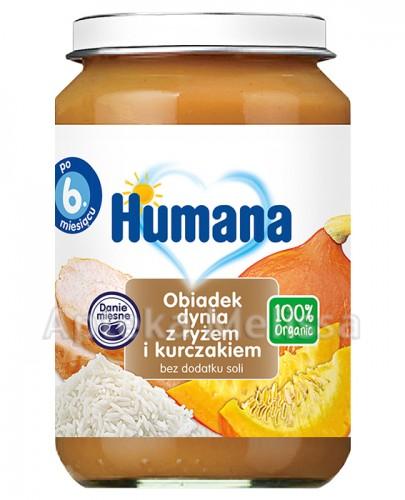HUMANA 100% ORGANIC Obiadek dynia z ryżem i kurczakiem - 190 g - Apteka internetowa Melissa