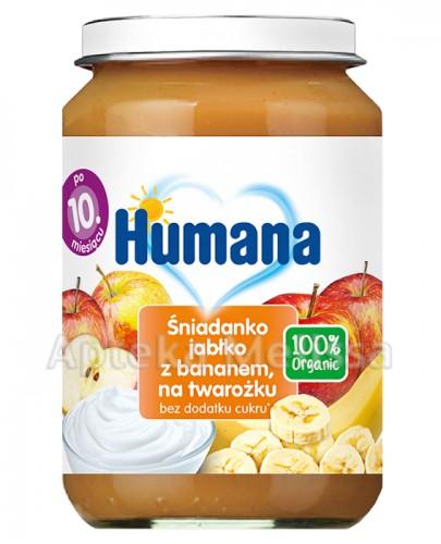 HUMANA 100% ORGANIC Śniadanko jabłko z bananem na twarożku - 190 g - Apteka internetowa Melissa