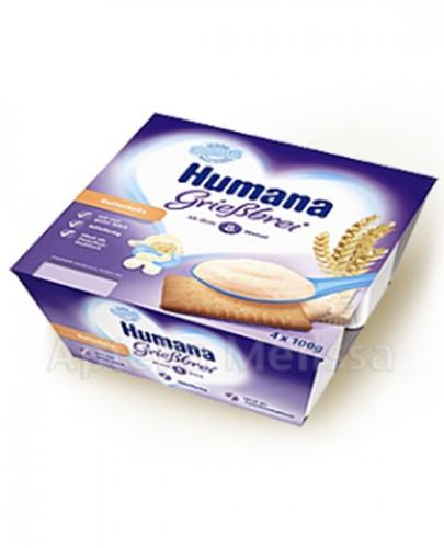 HUMANA Deserek Mleczny kaszka z herbatnikiem - 4 x 100 g - Apteka internetowa Melissa