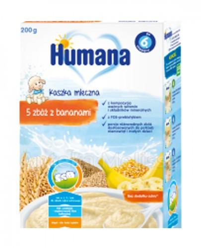 HUMANA Kaszka mleczna 5 zbóż z bananami - 200 g - Apteka internetowa Melissa