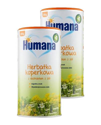  Humana Herbatka koperkowa z ekstraktem z ziół po 4 m-cu - 2 x 200 g - cena, opinie, właściwości  - Apteka internetowa Melissa  