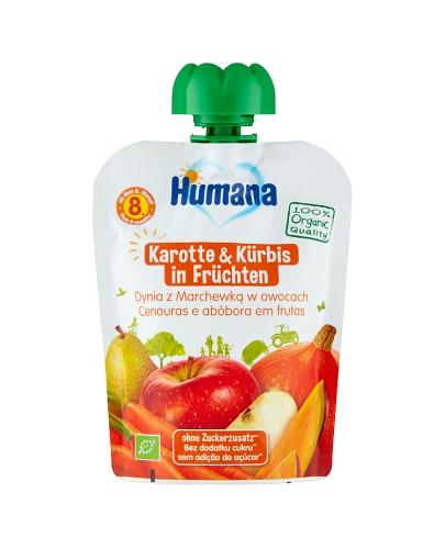  Humana Mus Dynia z marchewką w owocach  po 8 m-cu - 90 g - cena, opinie, właściwości  - Apteka internetowa Melissa  