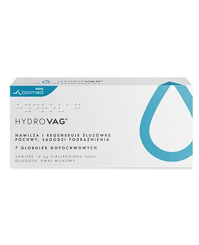 HYDROVAG Globulki dopochwowe - 7 szt. Na suchość miejsc intymnych - cena, opinie, skład