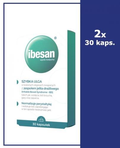  IBESAN - 2 x 30 kaps. Na wzdęcia, bóle brzucha, gazy i zaparcia. - cena, opinie, składniki - Apteka internetowa Melissa  