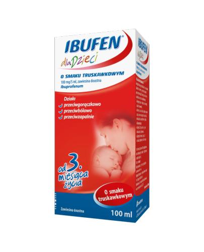  IBUFEN Zawiesina dla dzieci o smaku truskawkowym 100 mg/5 ml - 100 ml - Apteka internetowa Melissa  