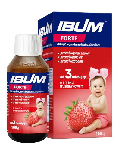  IBUM FORTE 200 mg/5 ml Zawiesina doustna o smaku truskawkowym, 100 g - Apteka internetowa Melissa  