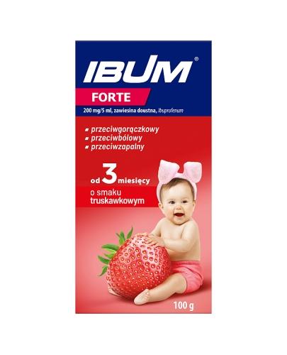  IBUM FORTE 200 mg/5 ml Zawiesina doustna o smaku truskawkowym, 100 g - Apteka internetowa Melissa  