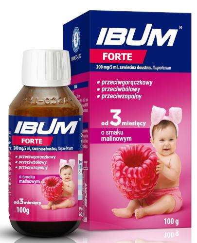  IBUM FORTE Zawiesina o smaku malinowym 200 mg / 5 ml - 100 ml - cena, opinie dawkowanie - Apteka internetowa Melissa  
