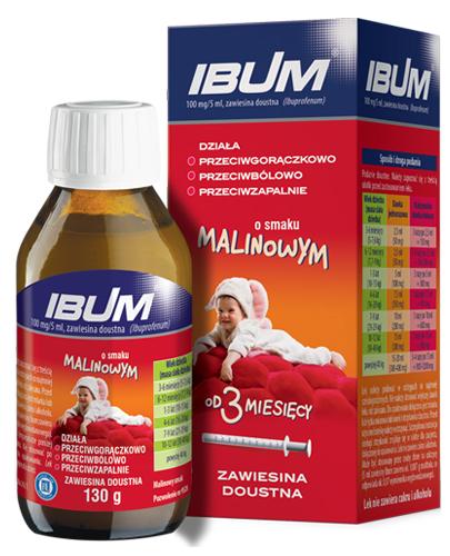IBUM Zawiesina o smaku malinowym 100 mg / 5 ml - 130 ml - Apteka internetowa Melissa