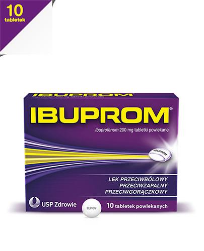  IBUPROM - 10 tabl. - lek przeciwbólowy i przeciwzapalny - cena, opinie, wskazania - Apteka internetowa Melissa  
