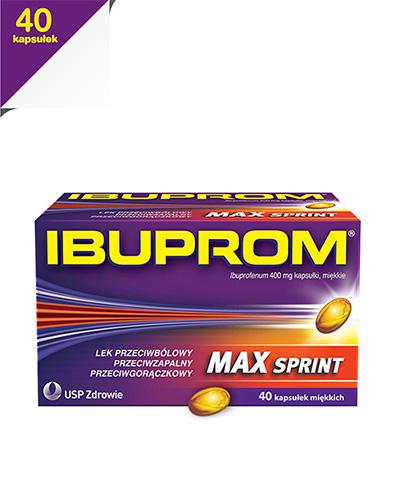  Ibuprom Max Sprint, 40 kaps. na ból różnego pochodzenia, cena, opinie, dawkowanie  - Apteka internetowa Melissa  