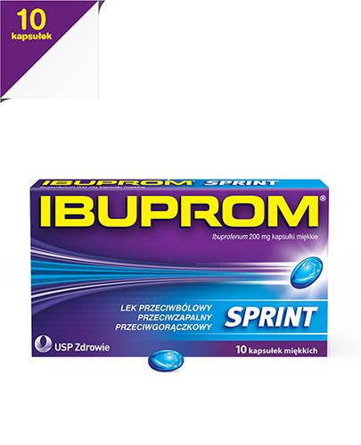  IBUPROM SPRINT CAPS - 10 kaps. - szybko leczy stan zapalny - cena, opinie, właściwości - Apteka internetowa Melissa  
