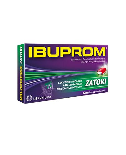 IBUPROM ZATOKI - 12 tabl. - odtyka zatoki - cena, opinie, wskazania - Apteka internetowa Melissa