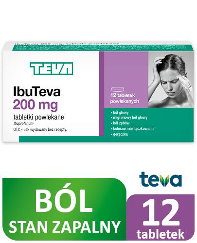  IbuTeva 200 mg, 12 tabl. na ból różnego pochodzenia, cena, opinie, ulotka - Apteka internetowa Melissa  