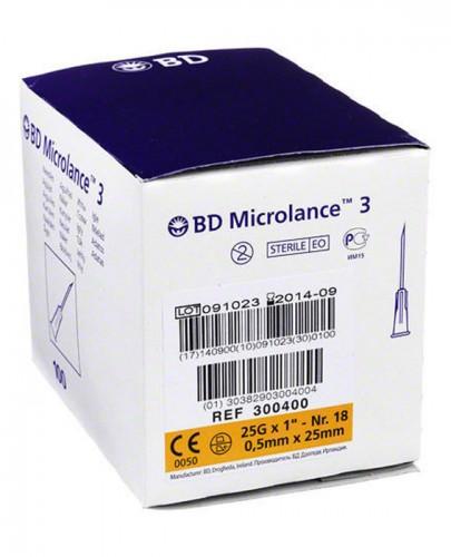  BD Microlance 3 Igła iniekcyjna 0,5 mm x 25 mm, 100 szt., cena, opinie, wskazania - Apteka internetowa Melissa  