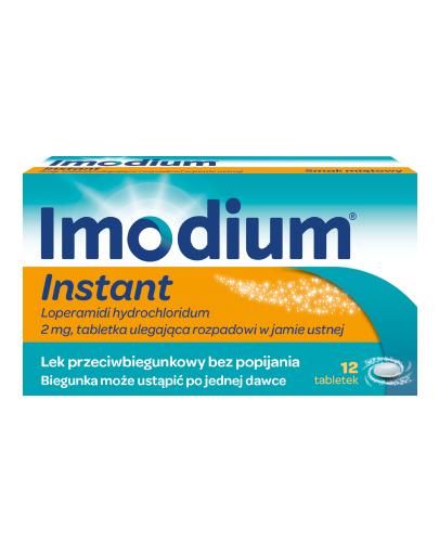 IMODIUM INSTANT - 12 tabl. Lek na biegunkę - cena, opinie, wskazania - Apteka internetowa Melissa