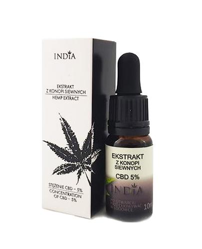 INDIA Ekstrakt z konopi siewnych CBD 5% - 10 ml - cena, dawkowanie, opinie