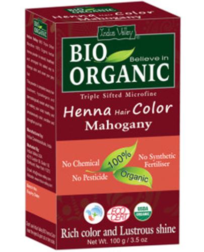  Indus Valley Bio Organic Henna Farba do włosów na bazie henny Mahoń - 100 g - cena, opinie, stosowanie - Apteka internetowa Melissa  