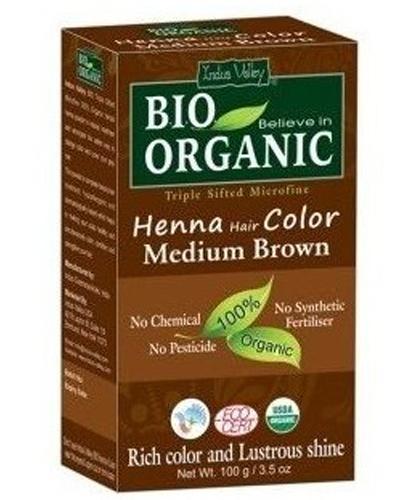  Indus Valley Bio Organic Henna Farba do włosów na bazie henny Średni Brąz - 100 g - cena, opinie, właściwości - Apteka internetowa Melissa  