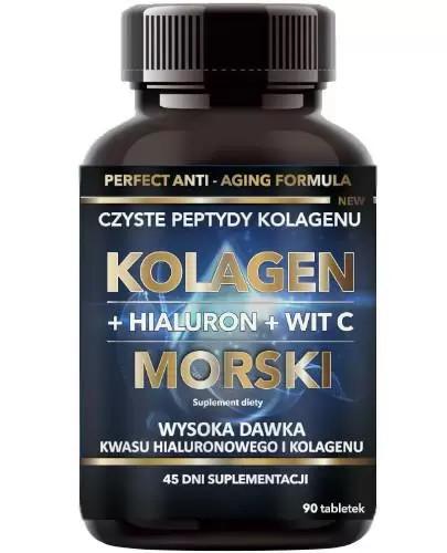  Intenson Kolagen Morski + Hialuron + Witamina C, 90 tabletek - Apteka internetowa Melissa  