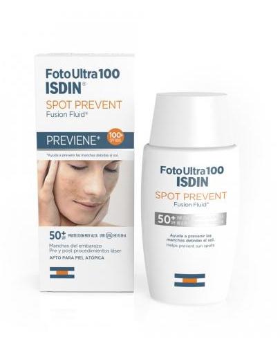  ISDIN Spot Prevent Fusion Fotoultra 100 Fluid zapobiegający powstawaniu przebarwień SPF 50+, 50 ml, cena, opinie, skład  - Apteka internetowa Melissa  