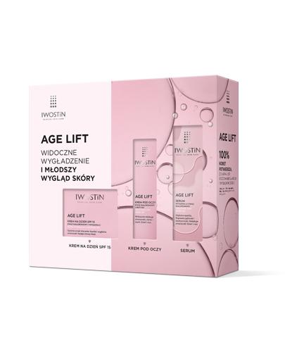 IWOSTIN AGE LIFT Krem pod oczy, 15 ml + Serum, 30 ml + Krem na dzień do skóry normalnej i mieszanej, 50 ml, Zestaw prezentowy