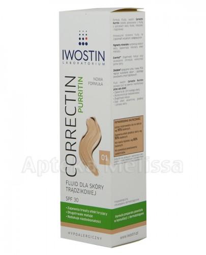  IWOSTIN CORRECTIN PURRITIN Fluid dla skóry trądzikowej SPF30 odcień 01 - 30ml - Apteka internetowa Melissa  