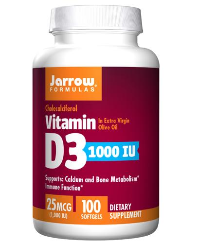  JARROW FORMULAS Vitamin D3 1000 IU - 100 kaps. - Apteka internetowa Melissa  