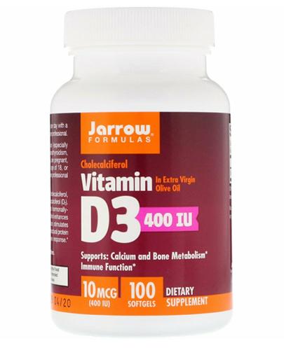  Jarrow Formulas Vitamin D3 400 IU - 100 kaps. - cena, opinie, wskazania  - Apteka internetowa Melissa  