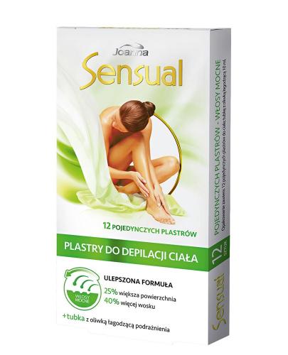 JOANNA SENSUAL Plastry do depilacji ciała, włosy mocne - 12 szt. - Drogeria Melissa