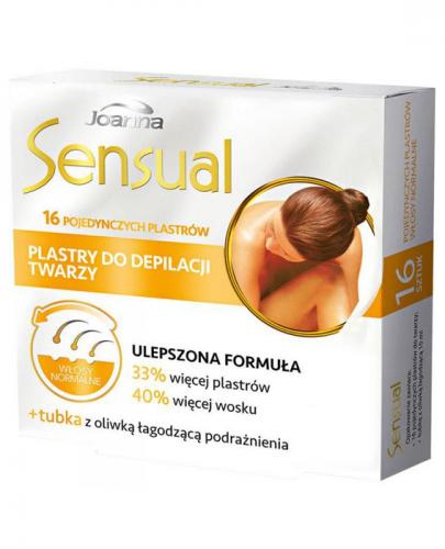JOANNA SENSUAL Plastry do depilacji twarzy, włosy normalne - 16 szt. - Drogeria Melissa