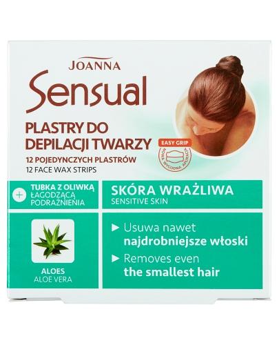JOANNA SENSUAL Plastry do depilacji twarzy, skóra wrażliwa - 12 szt. - Drogeria Melissa