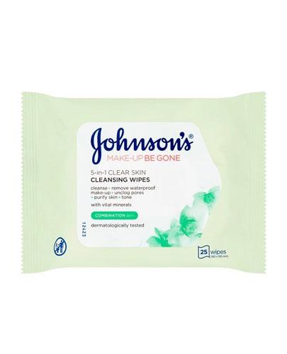  Johnson's Make-Up Be Gone Oczyszczające chusteczki do skóry 5w1 - 25 szt. - cena, opinie, właściwości  - Apteka internetowa Melissa  