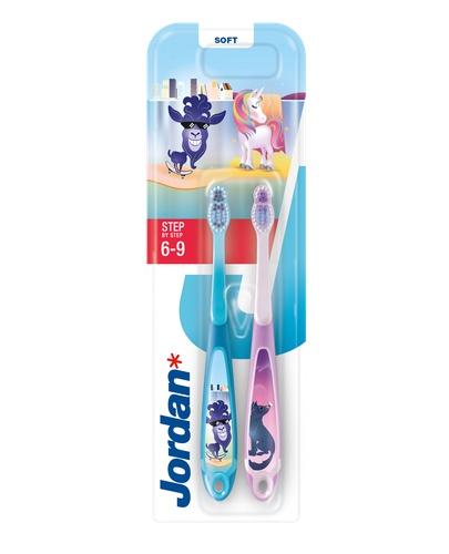 JORDAN STEP BY STEP Szczoteczka dla dzieci 6-9 lat, 2 sztuki