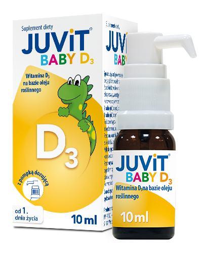  JUVIT BABY D3 Krople doustne z pompką, 10 ml  - Apteka internetowa Melissa  