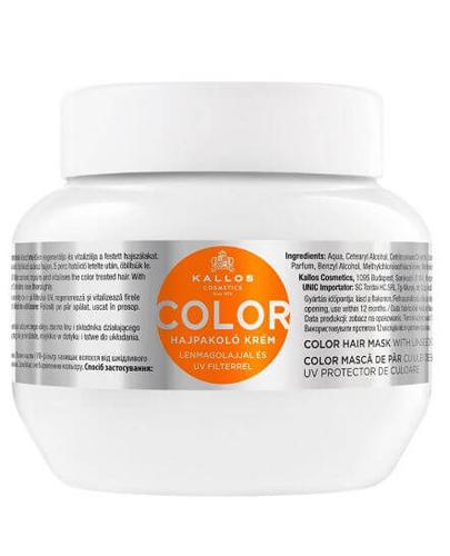  Kallos Color Maska do włosów w kremie z zawartością oleju ziarna lnu i filtra UV do farbowanych i łamiących się włosów - 275 ml - cena, opinie, wskazania - Apteka internetowa Melissa  