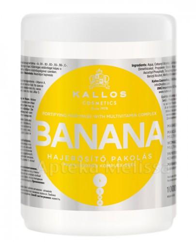 KALLOS BANANA Wzmacniająca maska do włosów z kompleksem multiwitamin - 1000 ml - Apteka internetowa Melissa