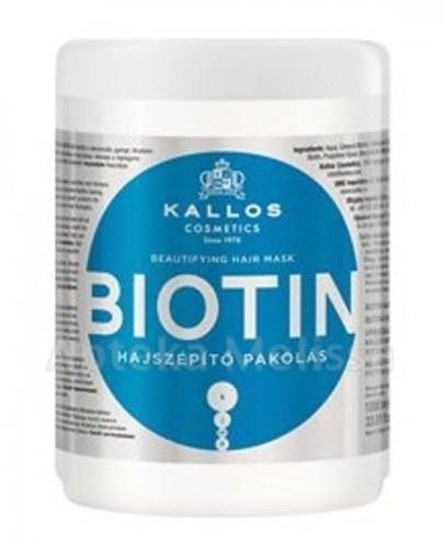 KALLOS BIOTIN Maska do włosów cienkich, matowych i słabych - 1000 ml - Apteka internetowa Melissa