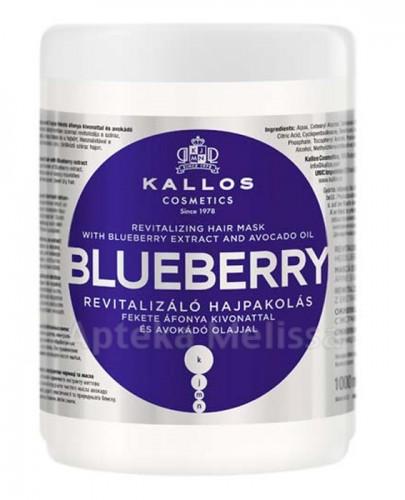 KALLOS BLUEBERRY Rewitalizująca maska do włosów suchych i zniszczonych z ekstraktem czarnej jagody i olejem avokado - 1000 ml - Apteka internetowa Melissa