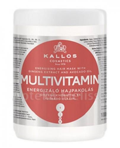 KALLOS MULTIVITAMIN Energizująca maska do włosów z ekstraktem ginsenga i olejem avokado - 1000 ml - Apteka internetowa Melissa