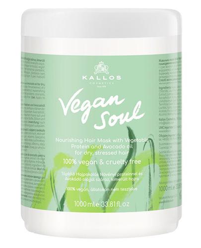   Kallos Vegan Soul Wzbogacająca maska do włosów z proteinami roślinnymi i olejem z awokado - 1000 ml - cena, opinie, wskazania - Apteka internetowa Melissa  